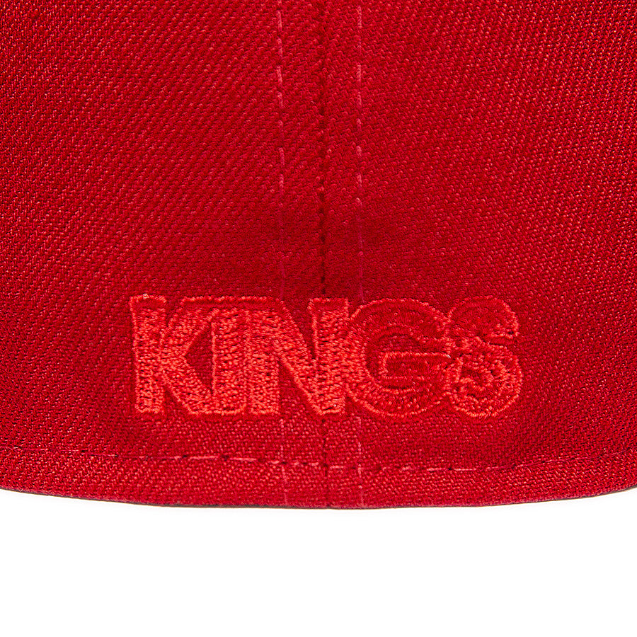 KINGS 別注 59FIFTY ANTIQUE K スカーレット ホワイト ケリーアンダーバイザー