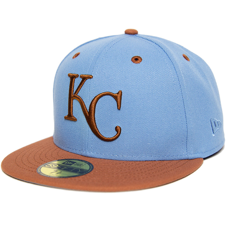 KINGS 別注 59FIFTY カンザスシティ・ロイヤルズ スカイブルー ライトブラウンバイザー