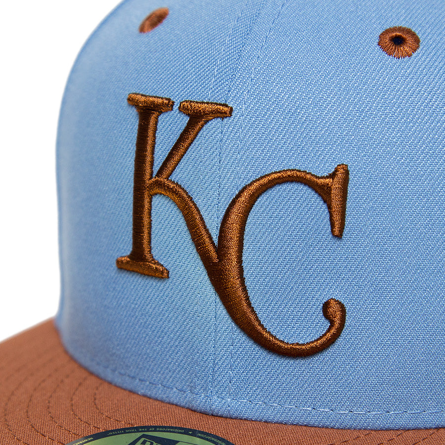 KINGS 別注 59FIFTY カンザスシティ・ロイヤルズ スカイブルー ライトブラウンバイザー