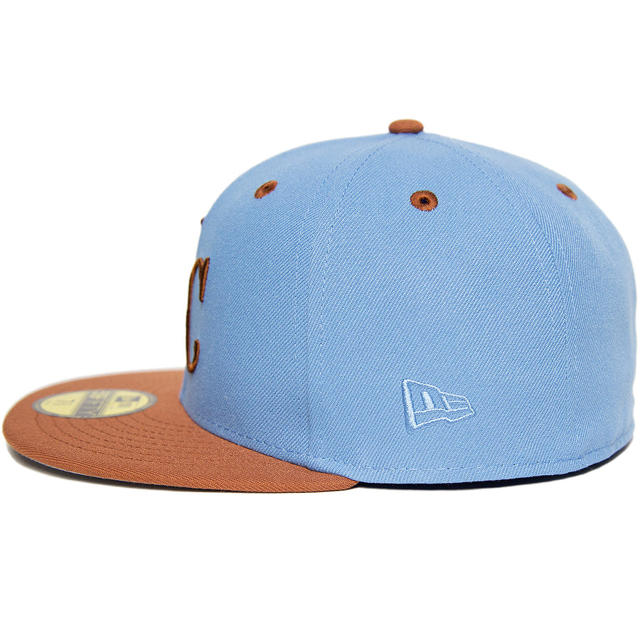 KINGS 別注 59FIFTY カンザスシティ・ロイヤルズ スカイブルー ライトブラウンバイザー