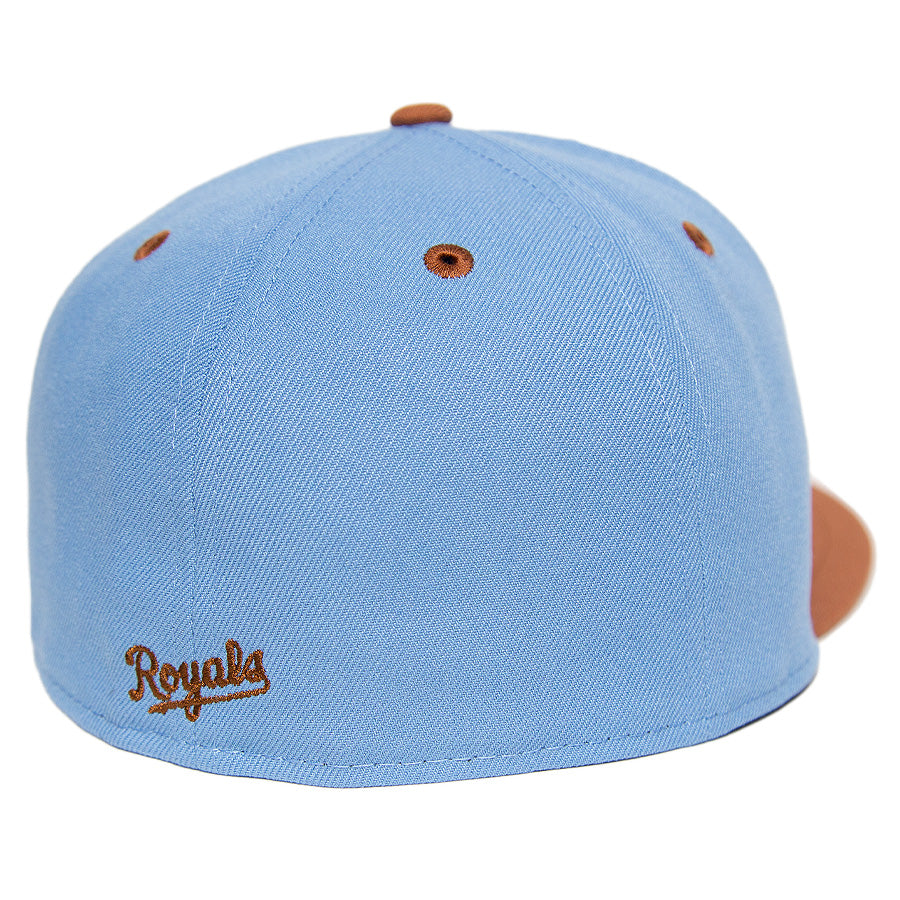KINGS 別注 59FIFTY カンザスシティ・ロイヤルズ スカイブルー ライトブラウンバイザー