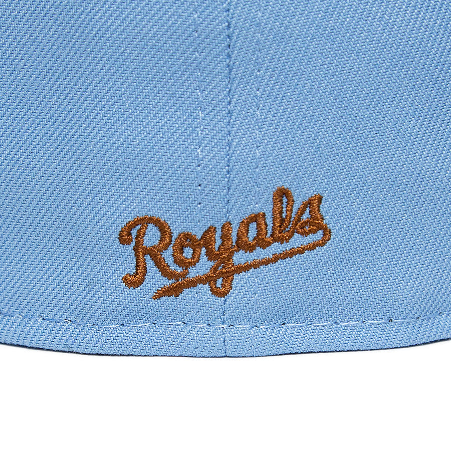 KINGS 別注 59FIFTY カンザスシティ・ロイヤルズ スカイブルー ライトブラウンバイザー