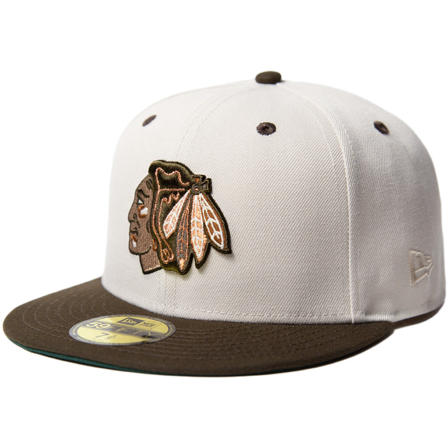 KINGS 別注 59FIFTY シカゴ・ブラックホークス ストーン ウォルナットバイザー