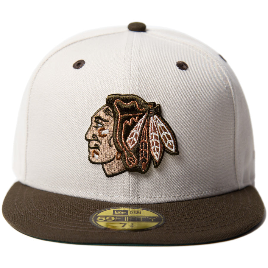 KINGS 別注 59FIFTY シカゴ・ブラックホークス ストーン ウォルナットバイザー