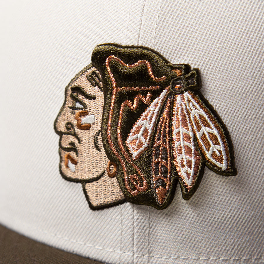 KINGS 別注 59FIFTY シカゴ・ブラックホークス ストーン ウォルナットバイザー