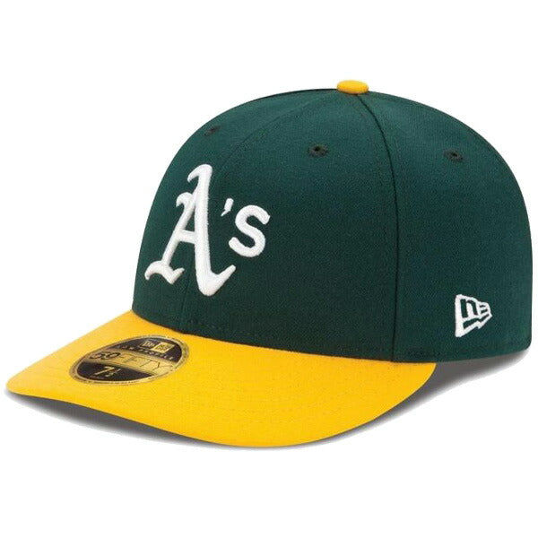 LP 59FIFTY MLBオンフィールド オークランド・アスレチックス ホーム グリーン イエローバイザー