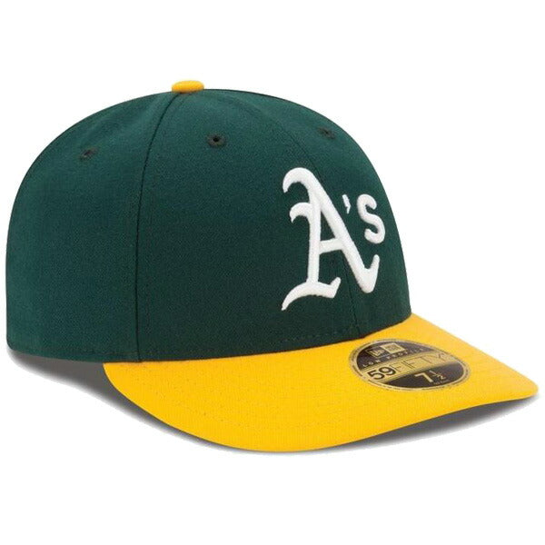LP 59FIFTY MLBオンフィールド オークランド・アスレチックス ホーム グリーン イエローバイザー