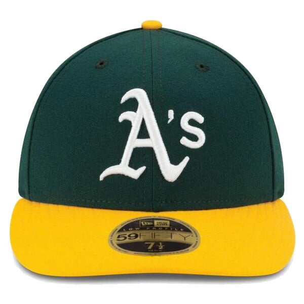 LP 59FIFTY MLBオンフィールド オークランド・アスレチックス ホーム グリーン イエローバイザー