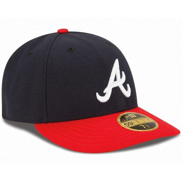 LP 59FIFTY MLBオンフィールド アトランタ・ブレーブス ホーム ネイビー レッドバイザー