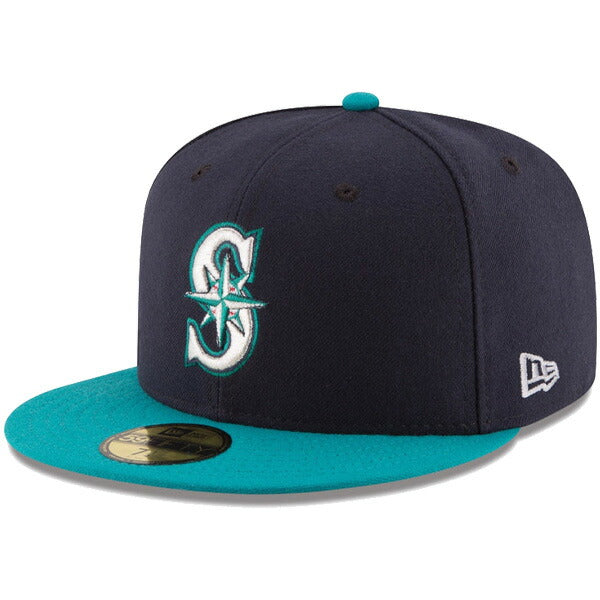 59FIFTY MLBオンフィールド シアトル・マリナーズ オルタネイト ネイビー ノースウエストグリーンバイザー