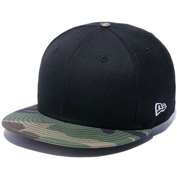 9FIFTY ベーシック ブラック ホワイトフラッグ ウッドランドカモバイザー
