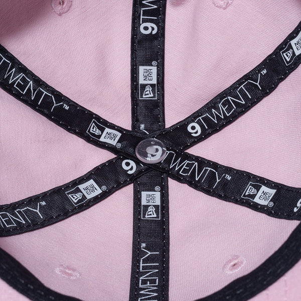 Youth 9TWENTY ウォッシュドコットン ニューヨーク・ヤンキース ピンク × ホワイト ハンドウォッシャブル