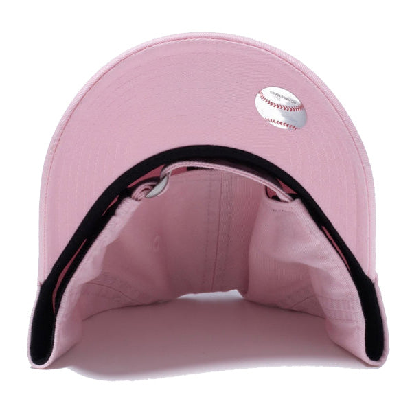 Youth 9TWENTY ウォッシュドコットン ニューヨーク・ヤンキース ピンク × ホワイト ハンドウォッシャブル