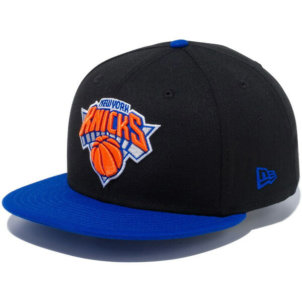 9FIFTY ニューヨーク・ニックス ブラック × チームカラー ブルーバイザー