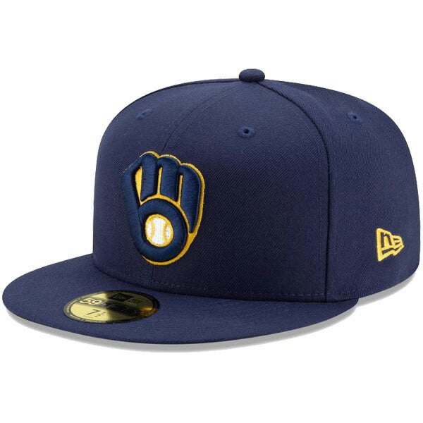 59FIFTY MLBオンフィールド ミルウォーキー・ブリュワーズ ホーム ネイビー