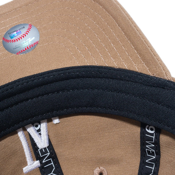 Child 9TWENTY ウォッシュドコットン ロサンゼルス・ドジャース カーキ × ホワイト ハンドウォッシャブル