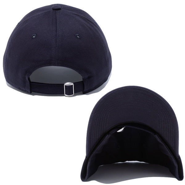 9TWENTY ロングバイザー ノンウォッシュコットン ベーシック ネイビー × ホワイト