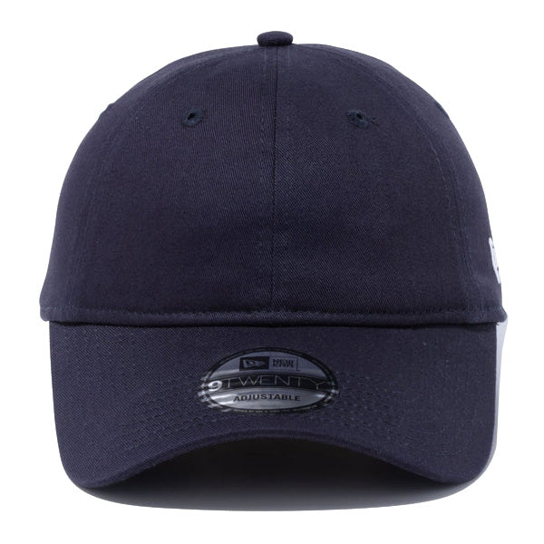 9TWENTY ロングバイザー ノンウォッシュコットン ベーシック ネイビー × ホワイト