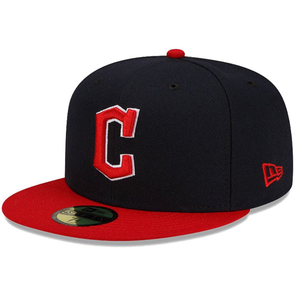 59FIFTY MLBオンフィールド クリーブランド・ガーディアンズ ホーム ブラック レッドバイザー