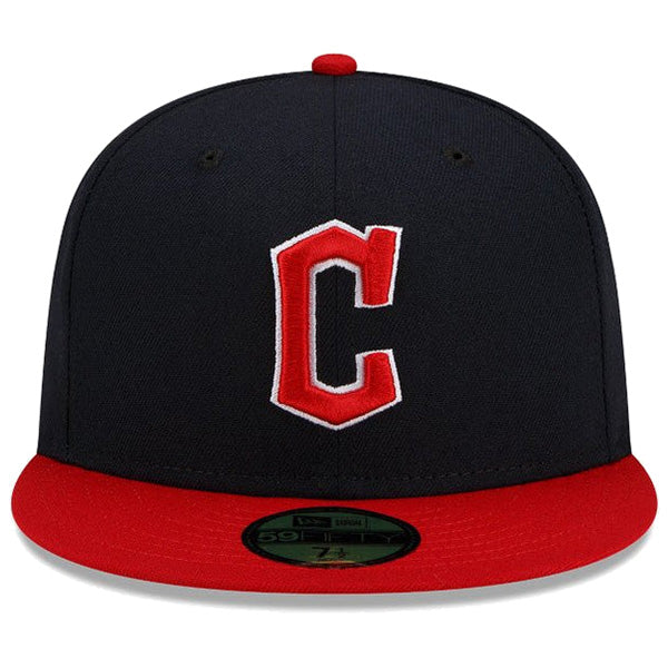 59FIFTY MLBオンフィールド クリーブランド・ガーディアンズ ホーム ブラック レッドバイザー