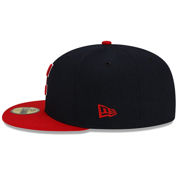 59FIFTY MLBオンフィールド クリーブランド・ガーディアンズ ホーム ブラック レッドバイザー