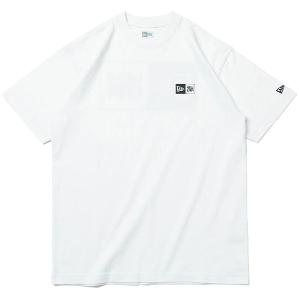 半袖 コットン Tシャツ Front & Back ボックスロゴ ホワイト レギュラーフィット