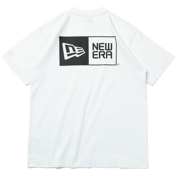半袖 コットン Tシャツ Front & Back ボックスロゴ ホワイト レギュラーフィット