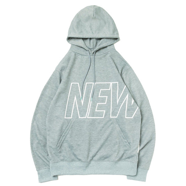 ドライスウェット プルオーバーフーディー ビックロゴ グレー × ホワイト【Performance Apparel】