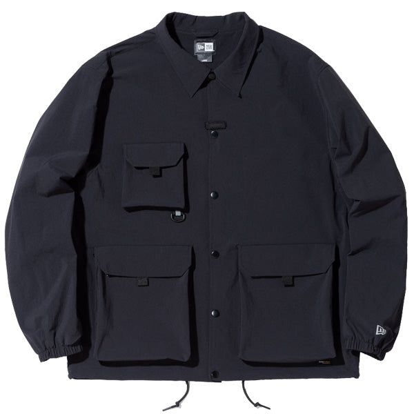 フィールド コーチジャケット Angler Collection CORDURA 2WAY STRETCH WR ブラック × ホワイト 【ニューエラ アウトドア】