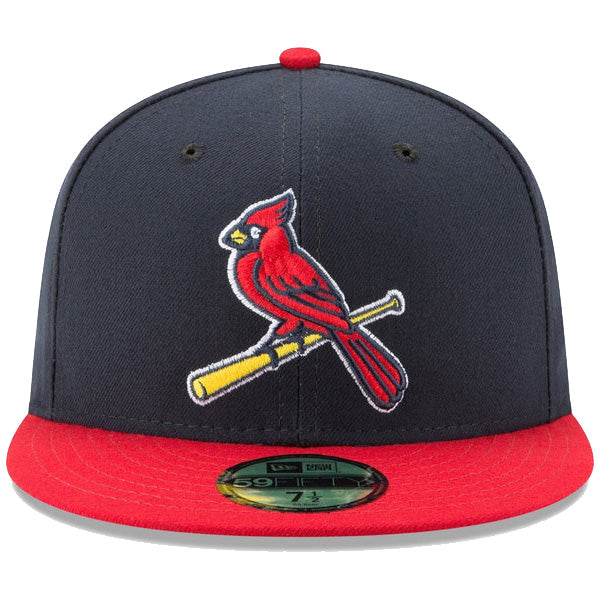59FIFTY MLBオンフィールド セントルイス・カージナルス オルタネイト2 ネイビー スカーレットバイザー