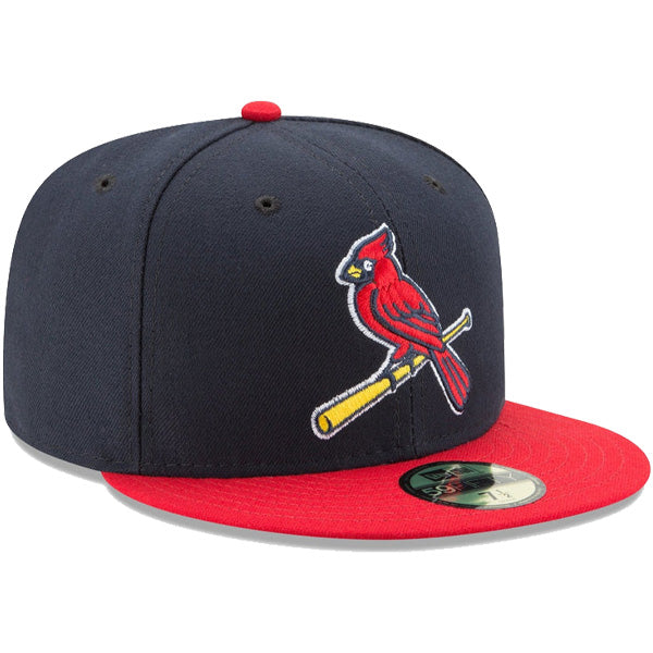 59FIFTY MLBオンフィールド セントルイス・カージナルス オルタネイト2 ネイビー スカーレットバイザー