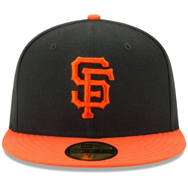 59FIFTY MLBオンフィールド サンフランシスコ・ジャイアンツ オルタネイト ブラック オレンジバイザー