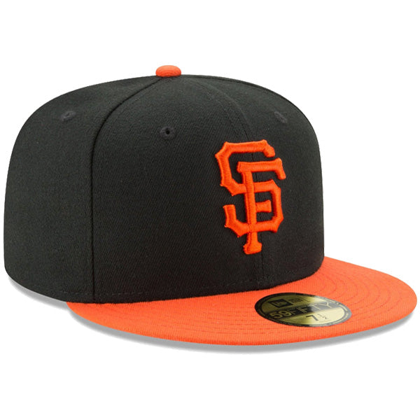 59FIFTY MLBオンフィールド サンフランシスコ・ジャイアンツ オルタネイト ブラック オレンジバイザー