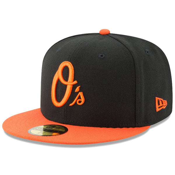 59FIFTY MLBオンフィールド ボルティモア・オリオールズ オルタネイト ブラック オレンジバイザー