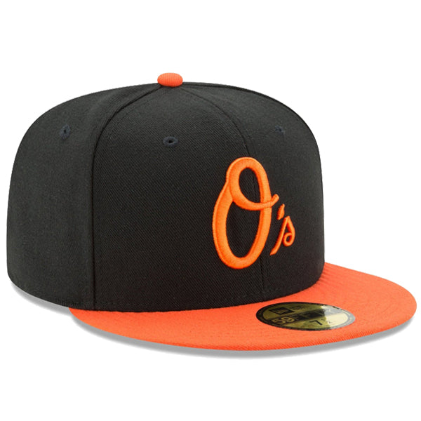 59FIFTY MLBオンフィールド ボルティモア・オリオールズ オルタネイト ブラック オレンジバイザー