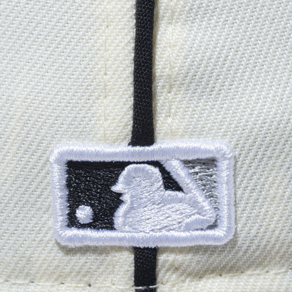 LP 59FIFTY MLB Piping シカゴ・ホワイトソックス クロームホワイト ブラックバイザー