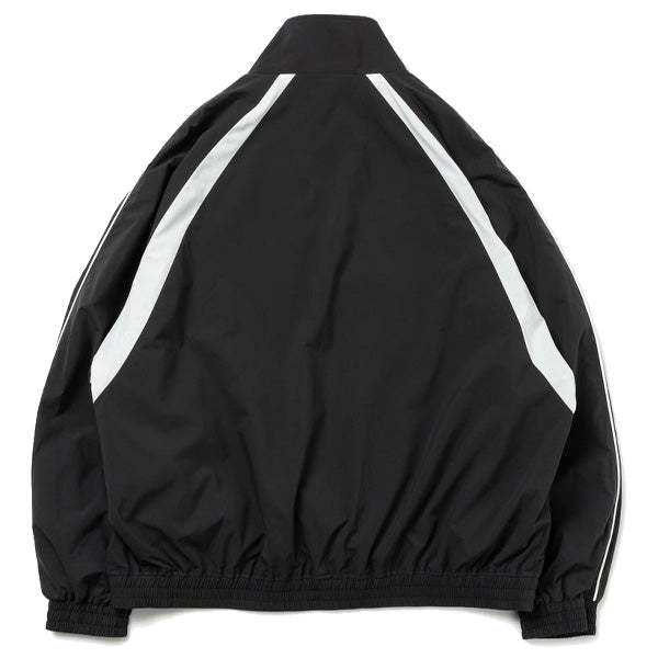 オーバーサイズド パイピング トラックジャケット ブラック【 Performance Apparel 】
