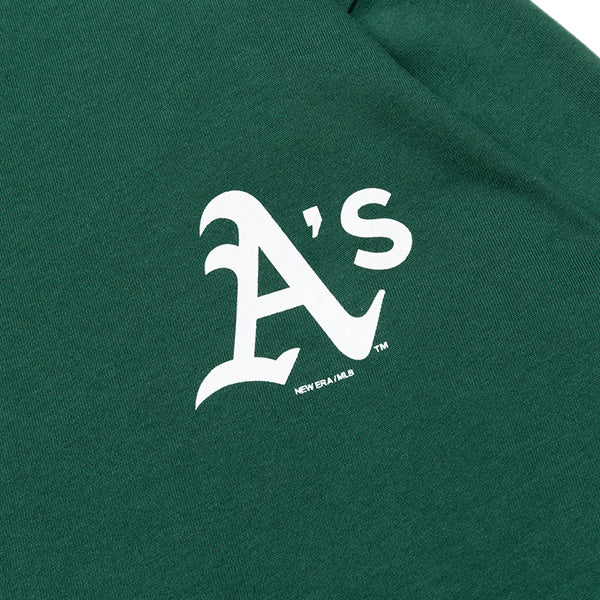 長袖 コットン Tシャツ MLB Apparel オークランド・アスレチックス ダークグリーン レギュラーフィット