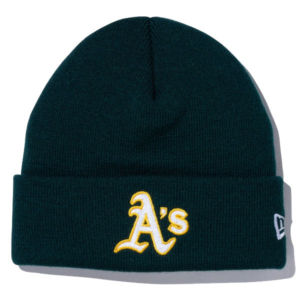 Kid's ベーシック カフニット MLB Team Logo オークランド・アスレチックス ブリティッシュグリーン