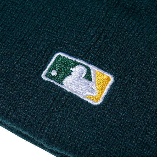 Kid's ベーシック カフニット MLB Team Logo オークランド・アスレチックス ブリティッシュグリーン