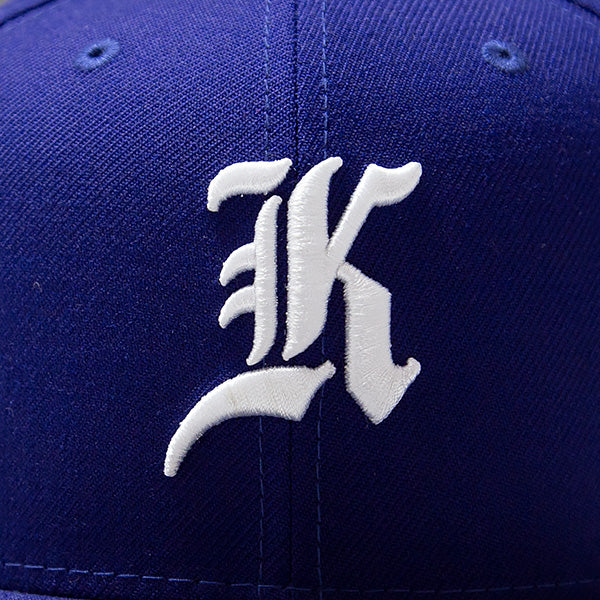 KINGS 別注 59FIFTY ANTIQUE K ディープロイヤル ケリーアンダーバイザー