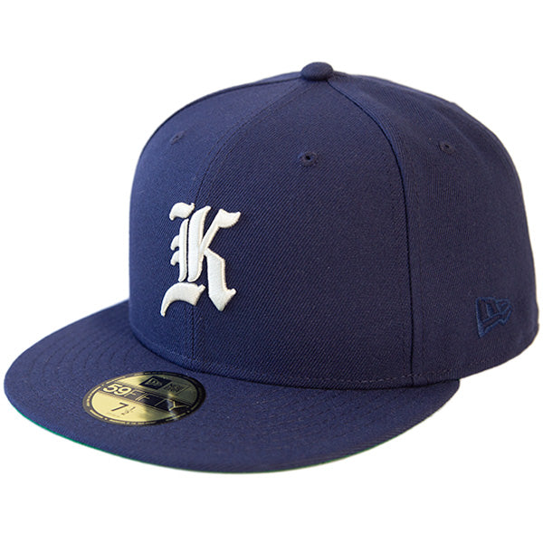 KINGS 別注 59FIFTY ANTIQUE K ライトネイビー ケリーアンダーバイザー