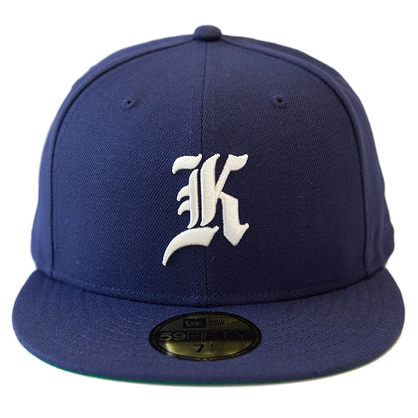 KINGS 別注 59FIFTY ANTIQUE K ライトネイビー ケリーアンダーバイザー