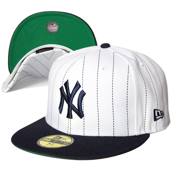 KINGS 別注 59FIFTY PIN STRIPE ニューヨーク・ヤンキース ホワイト ネイビーバイザー