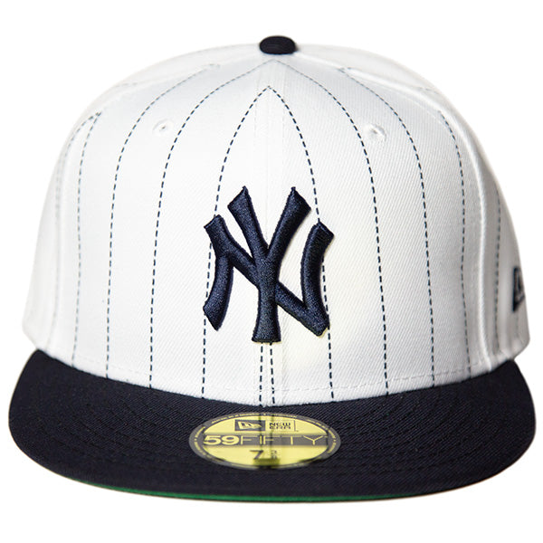 KINGS 別注 59FIFTY PIN STRIPE ニューヨーク・ヤンキース ホワイト ネイビーバイザー