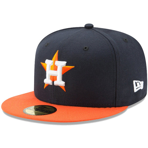 59FIFTY MLBオンフィールド ヒューストン・アストロズ ロード ネイビー オレンジバイザー