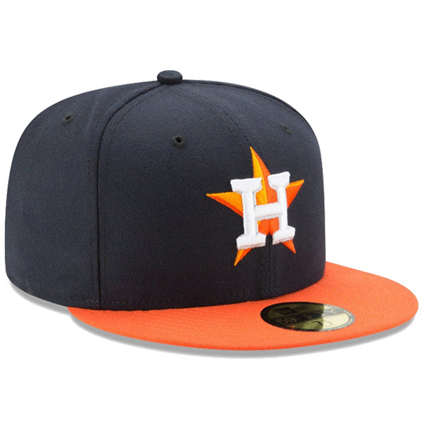 59FIFTY MLBオンフィールド ヒューストン・アストロズ ロード ネイビー オレンジバイザー