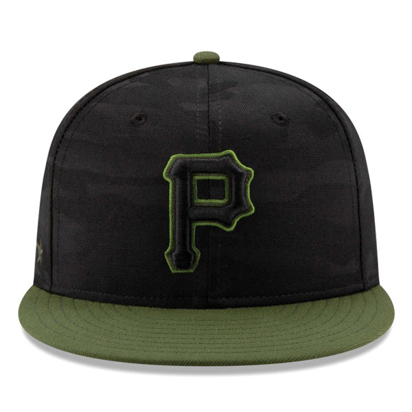 59FIFTY MLBオンフィールド ピッツバーグ・パイレーツ オルタネイト3 ブラックカモ オリーブバイザー