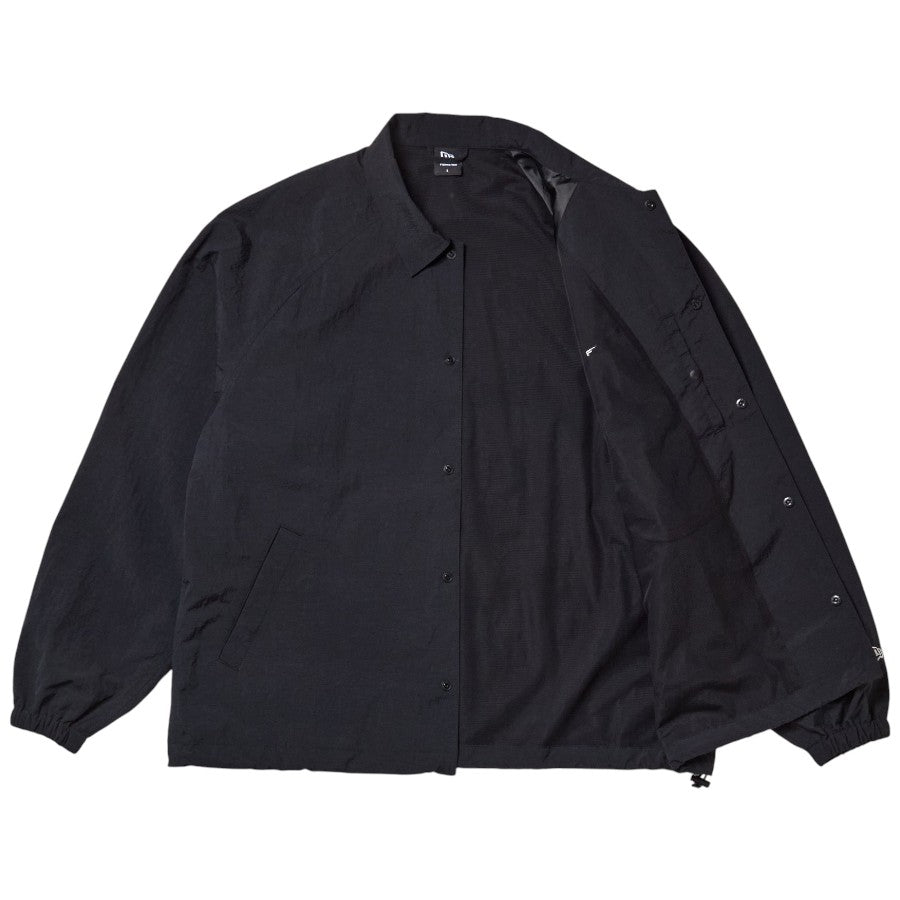 ニューエラ アパレル ジャケット NEW ERA  APPAREL ナイロン コーチジャケット ブラック 15129333 前開け