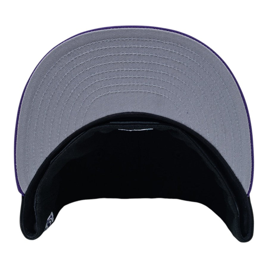 ニューエラ キャップ 帽子 NEW ERA CAP 59FIFTY MiLB マイナーリーグ アルバカーキ アイソトープス ブラック パープルバイザー 15221392 グレーアンダーバイザー